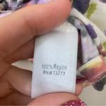 LC Lauren Conrad  Floral Ruffle Tank White/Purple Top Photo 3