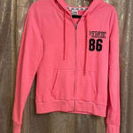 PINK - Victoria's Secret  bright pink 86 full zip hoodie sweatshirt, S Photo 0