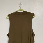 Good American  Olive Green Sleeveless Turtleneck Jersey Knit  Bodysuit Sz 6 Photo 7