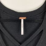 Free People Criss Cross Sweater Longline Flare Sleeves Women’s Size XS Black New Photo 4
