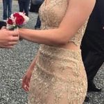 Gold Prom / Formal Dress Size 4 Photo 2