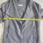 Calvin Klein Y2K Moto Style Cropped Open Textured Grey Jacket S Small Photo 10
