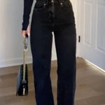 Abercrombie & Fitch Abercrombie | 90s Straight Ultra High Rise Jeans in Washed Black Size 28 Photo 0