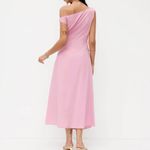 Cider NWT Assymetric Neck‎ Ruched Maxi Dress in Pink Size XS Photo 3