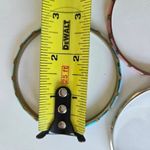 Vintage Shell Inlaid Bangle Bracelets, Set of 3 Pink Photo 3