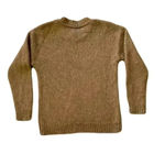 J.Crew Womens  Chunky Button-Shoulder Crewneck Sweater Alpaca Wool Size XXS Brown Photo 2