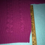 𝅺JUNIOR Connection cable knit long sleeve crewneck vintage sweater size M Pink Size M Photo 5