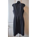 White House | Black Market WHBM women sweetheart neck Sleeveless cutout Black cocktail Dress Sz6 Photo 2