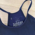Free People Movement Navy Blue Ribbed High Neck Crop Tank Size M Photo 6