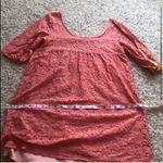 Anthropologie Everly pink floral lace scoop neck mini dr… Photo 3