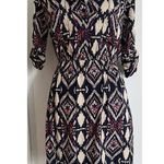 Holding Horses  • Mira Ikat Purple Beige Patterned Dress Photo 0