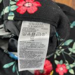 Old Navy  Women's Pixie Mid Rise Pants Black Floral Colorful Size 12 Casual GUC Photo 3