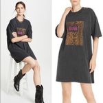 ANINE BING NEW Graphic Print Leopard Harley Tee Shirt Dress Size XS Animal Print Photo 3