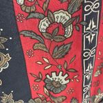 Vintage Dress 80s Pencil Petal Hip Skirt Layer Striped Floral Women Retro Black Red Photo 7