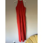 Julia Jordan  Knot Neck Halter Jumpsuit Size 8 Orange Formal Party Dressy Photo 10
