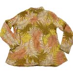 Tahari ‎ 100% European Flax Linen Tropical Long Sleeve Button Up Shirt Size Large Photo 5
