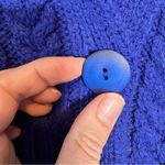 Aran Crafts Blue Merino Wool Cable Knit Cardigan Sweater Womens XS Ireland Photo 7