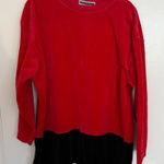 Jennifer Moore  Active Wear Red and Black Long Sleeve Crewneck Top XL VTG Photo 0