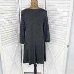Lou & grey Knit Long Sleeve A line Shift Dress Gray Small Photo 3