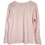 JOES Collection Womens Pink Lace Up Sleeve‎ Crew Neck Sweatshirt Size S Photo 1