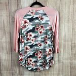 Floral Camo Long Sleeve Top with Pink Sleeves Photo 5