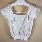 Young Fabulous and Broke Young Fabulous & Broke Women's White Eyelet Crop Top Size Medium Boho Cottage Photo 0