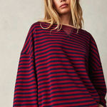 Free People NWOT Classic Striped Crew in the Nautical Combo Photo 0