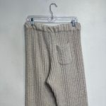 Free People  Beach Cream Knit Pull On High Waist Pants Sz M Photo 7