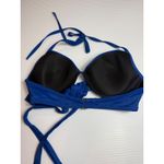 Victoria's Secret ‎ Blue Halter Bikini Top Tie Front Swimsuit 34C Photo 1