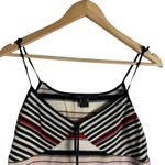 Marc Jacobs  Cream Black Red Striped Sleeveless V-Neck Cashmere Blend Knit Top L Photo 1