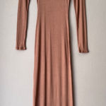 Women's Skimms ribbed maxi Dress XS‎ Brown NWOT Photo 0