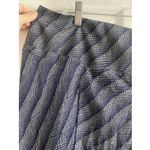 Alfani Womens 16 Duville Resport Navy Print Silk Skirt NEW Ruffle Feminine Blue Size 16P Photo 1