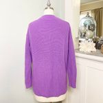 Talbots  Wool Cable Knit Mock Neck Sweater Purple Orchid Medium Photo 4