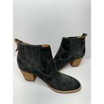 Dolce Vita Western Boots Size 8 Womens Gray Leather Suede Pull On Ankle Booties Gray Photo 3