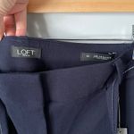 Loft Petite Julie Trouser Navy Blue Straight Leg Belted Dress Pants Size 10P Photo 7
