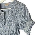 Rungolee Striped Short Sleeve Top Blouse Size Small Blue Photo 2