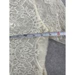 EXPRESS Women's Lace Blouse Short Sleeve Round Neck Off White Size Small Photo 6