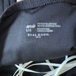 Aerie  Womens Black Ribbed Cut Out Ring One Piece Monokini Swim Suit Size Large Photo 9