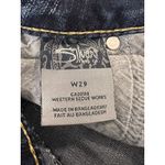 Silver Jeans  Women W29 Blue Cropped‎ Capri Mckenzie Crop Thick Stitch Western Photo 7