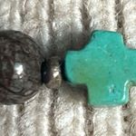 Handcrafted Long Brown Snowflake Obsidian Gaspeite Bead Tassel Charm Necklace Blue Photo 5