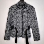 Sandro Sportswear Belted Zebra Jacket Blazer Size M Photo 0