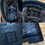 Frye Engineer Shearling Short Black Rubber Coated Waterproof Ankle Boots Size 6 Photo 13