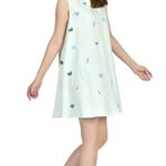 NWT Fanm Mon Jack Dress size Large Cream sleeveless mini embroidered swing Photo 2