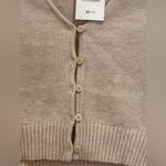 Cotton On Everfine Crop Cardigan Sweater Tan Cream XXS Classic Minimal Chic New Photo 6