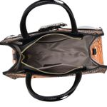 Yellow Snake Embossed Pattern Faux Leather Crossbody Bag Black Photo 4