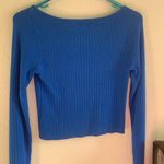 Glassons long sleeve Colbolt blue Cropped Top Photo 3