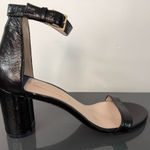 Stuart Weitzman  Ankle Strap Block Heel Sandal Patent Leather Photo 0