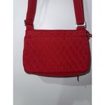 Vera Bradley  Crossbody Bag Quilted Red Shoulder Bag Multi Compartment‎ L Photo 4