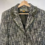 ABS Allen Schwartz Allen Schwartz Green Black Tweed Blazer Size 10 Photo 7
