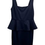 Alice + Olivia  Employed Mini Dress Dark Blue Size 2 Peplum Sleeveless Bodycon Photo 3